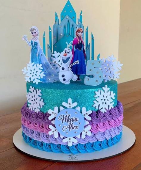 Pastel Frozen, Bolo Frozen, Baby Bear Baby Shower, Elsa Frozen, 4th Birthday, Beautiful Cakes, Frozen, Baby Shower, Pastel