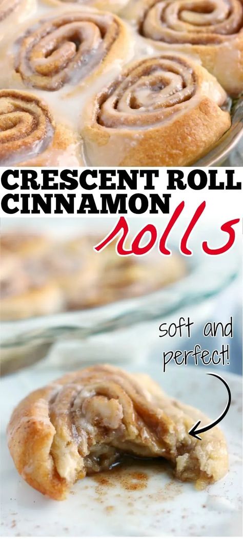 Crescent Roll Cinnamon Rolls, Crescent Roll Cinnamon, Cinnamon Crescents, Crescent Roll Recipes Dessert, Cinnamon Crescent Rolls, Pot Making, Crescent Recipes, Cinnamon Rolls Easy, Cookies Bars