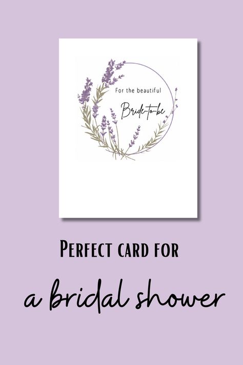 Simple, elegant bridal shower card for the bride-to-be! Available as a digital download or physical card from my Etsy Shop: Serendipitydw Bride To Be Card Ideas, Bachelorette Cards For Bride, Bridal Shower Card Ideas, Bridal Shower Cards Handmade Diy, Bride To Be Card, Congratulations Note, Card Writing, Wedding Shower Cards, Bridal Shower Card