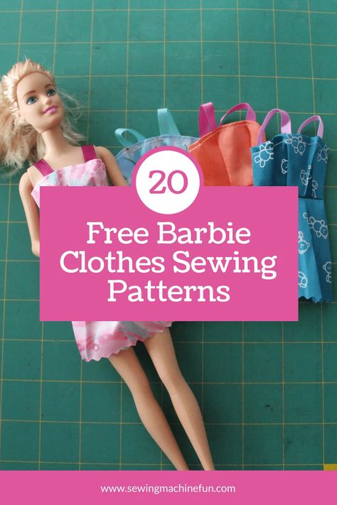 Easy Barbie Clothes Diy, Barbie Clothes Sewing, Custom Wardrobe, Barbie Crafts, Accessoires Barbie, Free Barbie, Doll Miniatures, Barbie Knitting Patterns, Barbie Dress Pattern