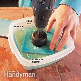 Drilling Holes In Glass, Drilling Glass, Soft Tiles, Dremel Tool Projects, Glass Bird Feeders, The Family Handyman, Cut Glass Vase, Glass Art Pictures, Glass Diy