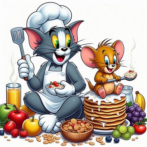 Tom Jerry Wallpaper Iphone, Tom And Jerry Illustration, Tom Painting Cartoon, Tom And Jerry Background Art, Tom And Jerry Pop Art, Tom Og Jerry, Tom Chasing Jerry Drawing, Tom And Jerry Wallpapers, Cute Disney Characters