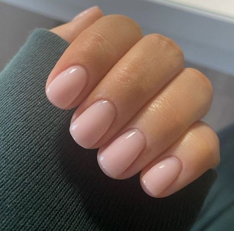 Subtle Shellac Nails, Sns Dipping Powder Nails Natural Color, Gel Neutral Nail Colors, Short Hard Gel Nails, Natural Pedicure Color, Square Oval Nails Short, Natural Gel Nails Ideas, Super Short Gel Nails, Nails Shellac Ideas