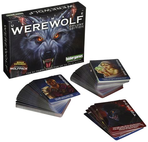 Ultimate Werewolf Deluxe Edition Board Game Werewolf Board Game, Werewolf Games, Parlor Games, Board Game Night, Hunting Party, Board Game Design, The Game Is Over, Interactive Game, Game Dice