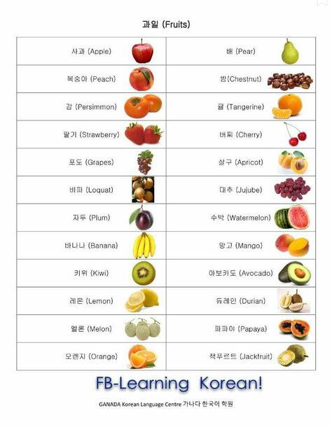 Fruits In Korean Language, Fruit In Korean, Fruits In Korean, Vegetables In Korean, Korea Learning, Korean Fruit, Korean Vegetables, Korean Vocab, Korean Text