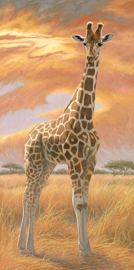 Giraffe Drawing, Giraffe Pictures, Giraffe Painting, Giraffe Art, Mother And Son, A Giraffe, Giraffes, Animal Paintings, Print On Canvas