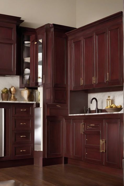 1. BenjaminMoore 2. CabinetColors 3. Mahogany 4. 2024 Polished Mahogany Sherwin Williams, Sherwin Williams Kitchen Cabinets, Best Benjamin Moore Paint Colors, Benjamin Moore Paint Colors, Mahogany Cabinet, Budget Friendly Living Room, Warm Paint Colors, Bold Paint Colors, Mahogany Cabinets