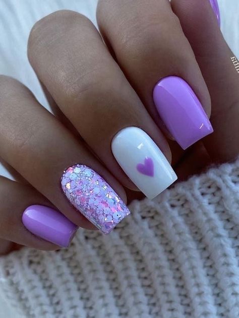 Update your next manicure with these beautiful light purple nails that will elevate your nail look in no time. Purple Nail, Light Purple Nails, Lilac Nails, Purple Nail Designs, Lavender Nails, Nails 2022, Her Nails, Nails Blue, Cute Gel Nails