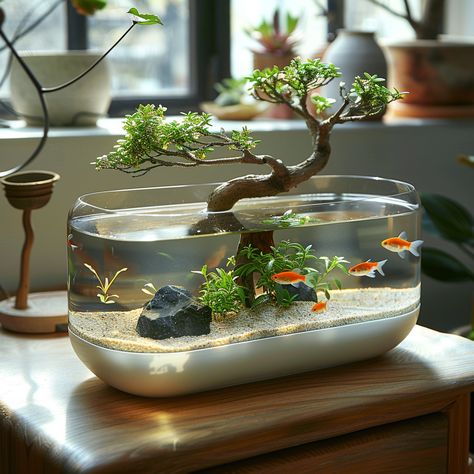 Small Aquarium Inspirations Fo Trendy Aquatic Designs! #newsmartgadgets Zen Aquarium, Cool Car Gadgets, Small Aquarium, Tech Gadgets Technology, Mini Aquarium, Water World, New Car Accessories, Nano Aquarium, Cool Gadgets For Men