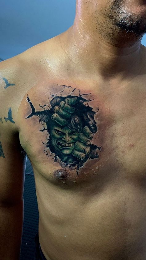 Hulk Tattoo For Men, Hulk Tattoo Design, Hulk Tattoo Ideas, Tattoos Pulseras, Hulk Tattoo, Body Modification Piercings, Survivor Tattoo, Helmet Tattoo, Idea Tattoo