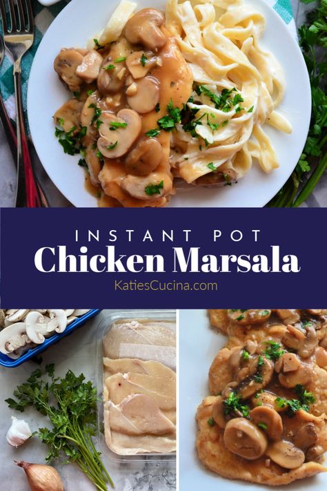 Instant Pot Chicken Marsala Instant Pot Chicken Tenderloins, Instant Pot Chicken Marsala, Italian Main Dishes, Chicken Marsala Recipe, Marsala Recipe, Marsala Chicken Recipes, Marsala Wine, Easy Chicken Dinner Recipes, Chicken Marsala