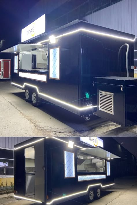 Food Truck Organization, Camper Food Truck, Camper Food, Barbeque Grill Design, Truck Restaurant, Food Stall Design, Truck Organization, Trailer Design, Food Trailer For Sale