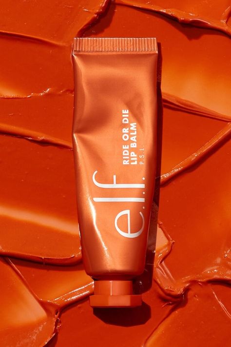 Orange e.l.f. Cosmetics Beauty Products For Summer Orange Cosmetic, Plumped Lips, Pink Products, Orange Makeup, Vegan Collagen, Free Ride, Fall Makeup Looks, Popsugar Beauty, Moisturizing Lip Balm