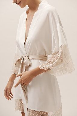 Kimono Robe Sewing Pattern - Do It Yourself Kimono Robe Sewing Pattern, Kimono Sewing Pattern, Womens Wrap Dress, Wedding Dresses Bridesmaids, Silk Sleepwear, Kimono Pattern, Lace Kimono, Bridal Robes, Bridal Lingerie