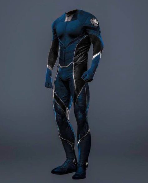 Quicksilver Suit Design, Super Suit Concept Art, Blue Superhero Suit, Speedster Suit Designs, Superhero Suit Design, Superhero Clothes, Blue Superhero, Superhero Man, Spy Shows