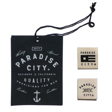 Hangtags And Labels, Maritime Signal Flags, Behance Typography, Hang Tags Clothing, Brand Collateral, Signal Flags, Paradise City, City Logo, Visual Identity Design