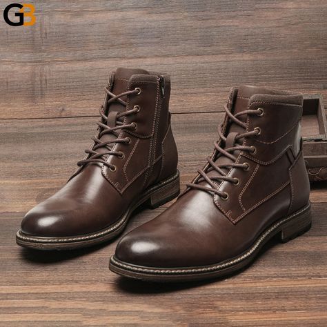 This is made for you! Men Winter Boots Fashion Comfortable Ankle Leather Boots For Men AL652 #menshoestyle #menshoes2018 #menshoesimport #menshoesaddict #menshoesph #shoesforsale #shoestore #menshoes2019 #shoestyle #menshoesstyle #menshoesshop #menshoeshop #menshoesforsale #menshoes2017 #menshoesfashions #menshoesfashion #menshoesoninstagram #menshoestore #menshoes #shoesaddict #menshoesonline Comfortable Ankle Boots, Spring Boots, Monk Strap Shoes, Mens Leather Boots, Fabric Shoes, Brogue Shoes, Fashion Comfortable, Retro Men, Elegant Shoes