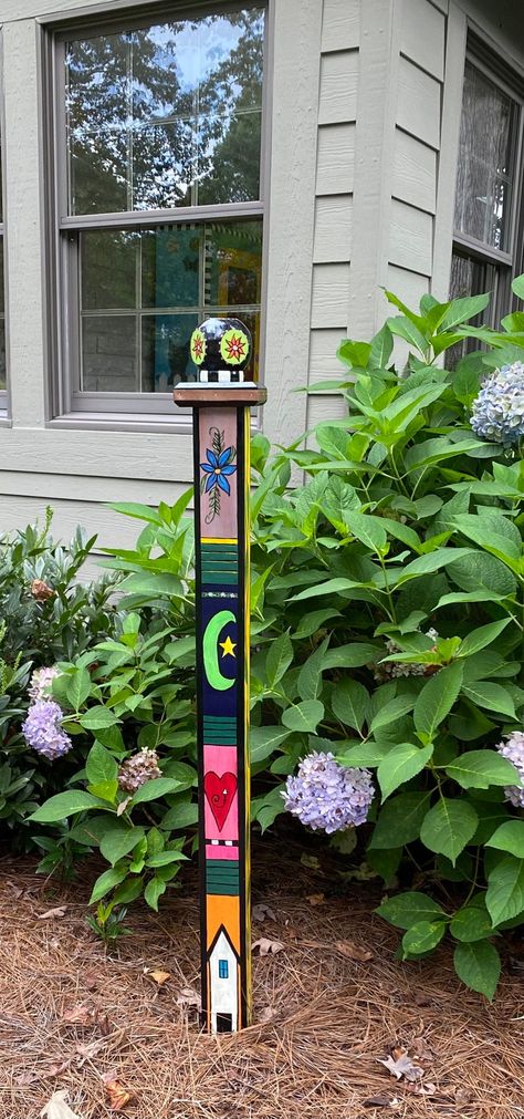 Peace Pole Diy, Gaelic Blessing, Peace Poles, Peace Pole, Garden Totem, Art Pole, Garden Totems, Garden Poles, Pole Art