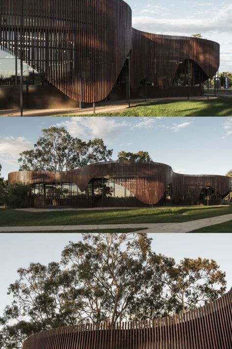 Cobram Library & Learning Center | CohenLeigh Architects Timber Architecture, Architecture Portfolio Design, Library Architecture, Architecture Design Sketch, Architecture Building Design, Building Facade, Library Design, Facade Architecture, Architecture Portfolio