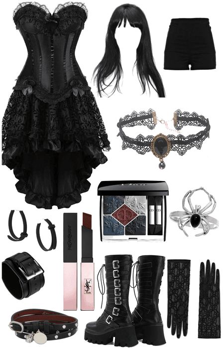 Gothic Inspo Outfits, Halloween Goth Outfit, 2000s Goth Outfits, Romantic Gothic Outfits, Goth Outfit Board, Goth Simple Outfits, Goth Romantic Outfit, Goth Outfits Girl, Simple Goth Outfit Casual