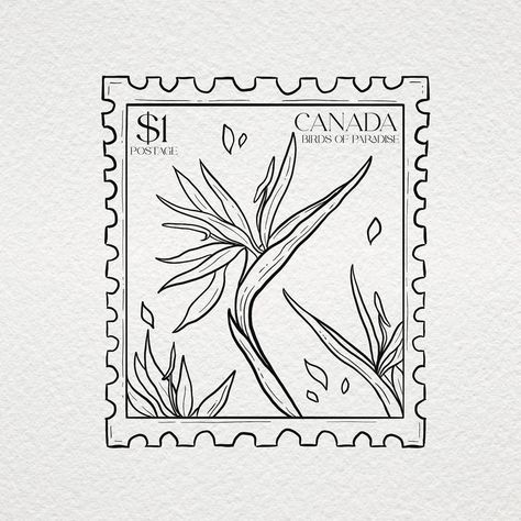 Continuing my matching tattoo series with this super cute botanical stamps 🍃 I loved creating these and I’m planning on designing some more with Pacific Northwest inspired elements to them! Be sure to check them out! #stamps #stampillustration #postage #postageillustration #matchingtattoos #matchingset #botanical #botanicalart #botanicalillustration #tropicalillustration #tropicalart #lineart #linearttattoo Botanical Stamps, Bird Of Paradise Tattoo, Stamp Tattoo, Tropical Illustration, Matching Tattoo, Line Art Tattoos, Matching Tattoos, Tropical Art, Bird Of Paradise