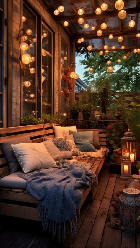 Cozy Porch, Bohemian Patio, Cozy Backyard, Cozy Patio, Beautiful Patios, Backyard Inspiration, Patio Designs, Outdoor Decor Backyard, Outdoor Patio Decor