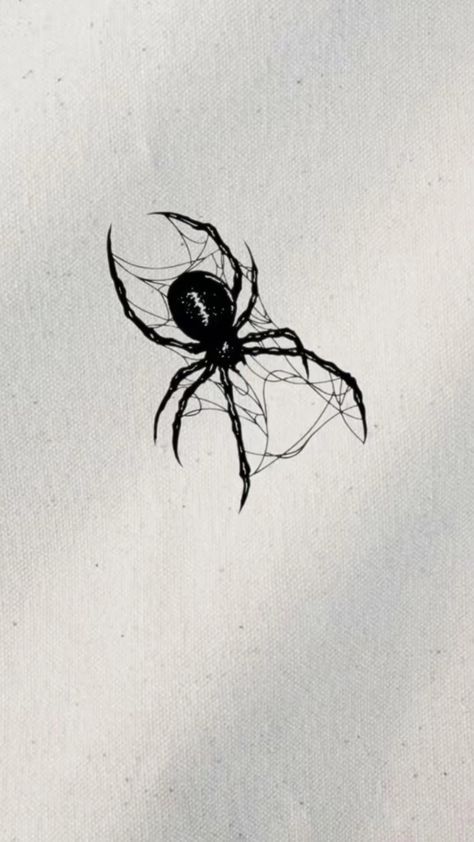 Trippie Sketches, Sleepy Tattoo, Spider Hand Tattoo, Black Widow Spider Tattoo, Spider Heart, Tatuaje Studio Ghibli, Black Widow Tattoo, Web Tattoo, Widow Spider