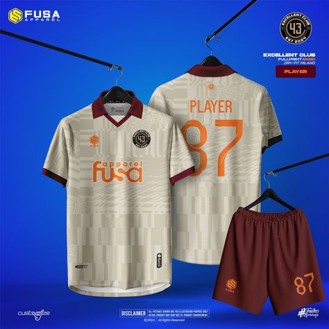 Team name : EXCELLENT CLUB Print type : FULLPRINT Material type : Dry-FIT Milano Brand : FUSA APPAREL Do you need a custom design ? Click Link in bio #jersey #mockup #mockupjersey #coreldraw #apparel #jerseymurah #jerseyfutsal #jerseybandung #jerseyfootball #design #designjersey #jasadesign #adidas #adidasjersey #nike #nikejersey #nikefootball #difusainaja #togetherisstrength #fusa #fusain #fusaapparel #fusaapparelcatalog #jerseybogor #bogorpisan #freelance New Football Jersey Designs, Jersey Mockup, Football Shirt Designs, Sports Fonts, Sport Shirt Design, Design Jersey, Sports Jersey Design, Mens Scrubs, Soccer Kits