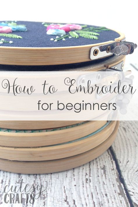 How to Embroider for Beginners Embroidery Tips, Beginner Embroidery, Crewel Embroidery Kits, Quilled Creations, Embroidery Stitches Tutorial, Learn Embroidery, Simple Embroidery, Crewel Embroidery, Hand Embroidery Stitches