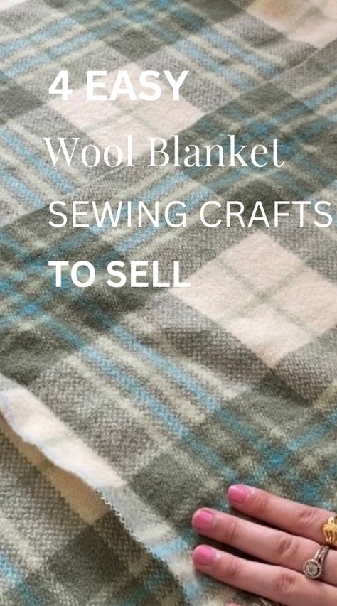 Hand Sew Blanket, Wool Scraps Projects Ideas, Fleece Blanket Projects, Upcycled Wool Projects, How To Make A Wool Blanket, Diy Wool Blanket, Recycled Wool Projects, Wool Sewing Projects, Wool Projects Diy