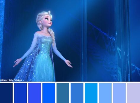 Disney Frozen Color Palette, Frozen Colour Palette, Elsa Color Palette, Aesthetic Color, Movies Quotes Scene, Disney Colors, Queen Elsa, Disney Castle, Inspiring Art