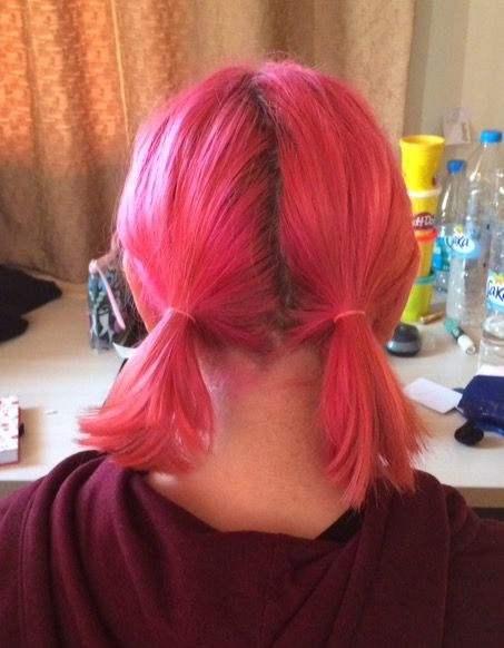 Pigtails Hairstyle, Short Pink Hair, Cute Pigtails, Cheap Diy Headboard, Pink Short Hair, Bright Pink Hair, Pink And Black Hair, Hot Pink Hair, Rock Hairstyles