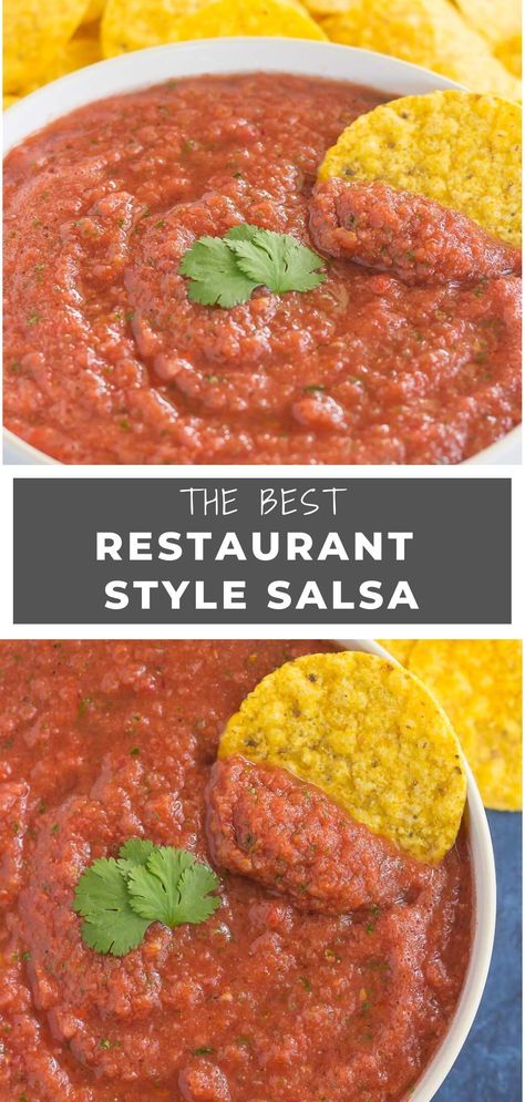 Restaurant Style Salsa Recipe, Restaurant Salsa, Easy Homemade Salsa, Tomato Salsa Recipe, Restaurant Style Salsa, Easy Salsa Recipe, Authentic Mexican Recipes, Pastas Recipes, Homemade Salsa Recipe