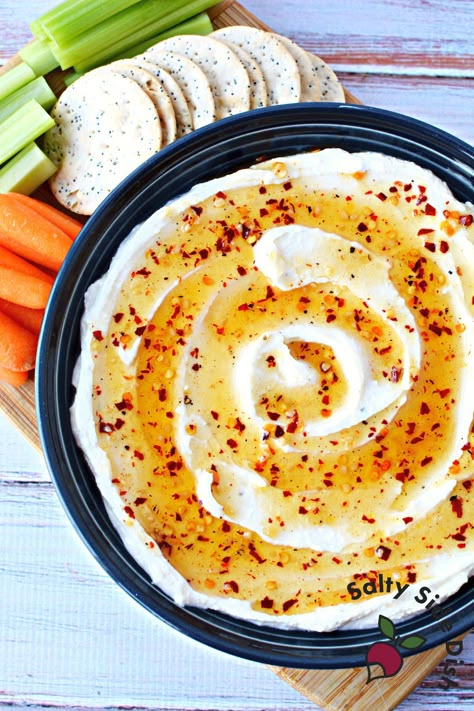 Feta Dip With Honey, Whipped Feta Dip With Honey, Cucumber Dip Recipe, Feta Cheese Dip, Salty Side Dish, Fresh Basil Recipes, Whipped Feta Dip, Roasted Olives, Honey Drizzle