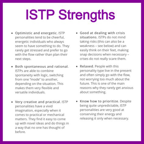 ISTP Myers Briggs Personality Type MBTI Virtuoso Personality, Istp Facts, Istp Female, Istp Mbti, Introverted Sensing, Istp Personality, Myers Briggs Personality Test, Mbti Types, Intp Personality