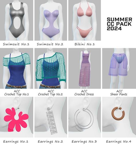 Summer CC Pack 2024 | Patreon Sims 4 Cc Beach Clothes Patreon, Sims 4 Swimwear Cc Patreon, The Sims 4 Swimsuit Cc, Sims 4 Beach Cc Clothes, Sims 4 Bikinis Cc, Summer Cc Sims 4, Sims 4 Beach Clothes, Sims 4 Cc Bikinis Cc, Sims 4 Bathing Suits