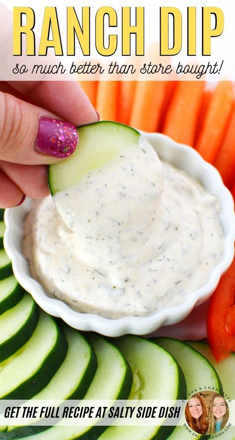 How To Make Ranch, Veggie Dip Recipe, Vegetable Dip Recipe, Homemade Ranch Dip, Ranch Dip Recipe, Homemade Ranch Seasoning, Vegetable Dips, Homemade Dips, Vegetable Tray