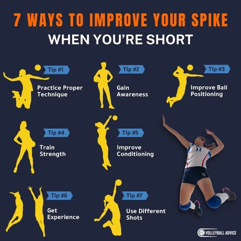 How To Spike A Volleyball If You're Short (7 Tips That Work) | Volleyball Advice Workouts For Overhand Serve, How To Spike A Volleyball, Volleyball Advice, Spiking Volleyball, Jump Serve, Volleyball Spike, Volleyball Rules, Spike Volleyball, Volleyball Conditioning