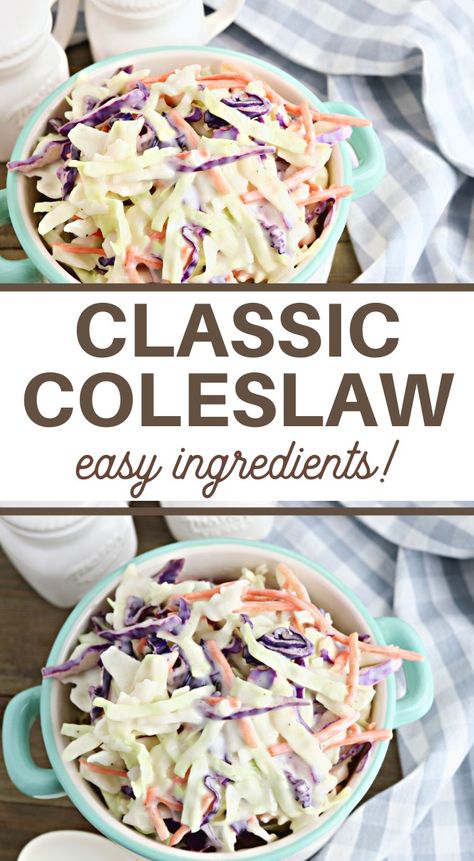 Coleslaw Recipes Easy, Culvers Coleslaw Recipe, Homemade Coleslaw Recipe Easy, Easy Coleslaw Recipe Simple, Korean Coleslaw Recipe, Simple Coleslaw Recipe, Easy Coleslaw Recipe, Creamy Coleslaw Recipe, Traditional Coleslaw Recipe