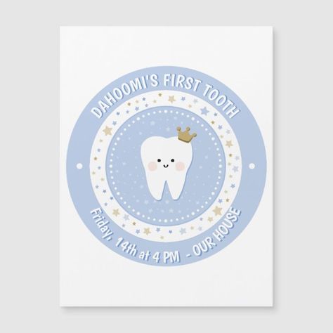 Create your own Magnetic Card | Zazzle Happy First Tooth, Tooth Party, Magnetic Card, First Tooth, Create Yourself, Create Your, Create Your Own, Quick Saves