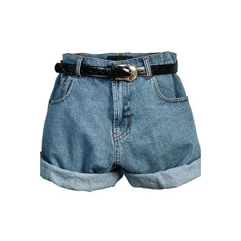 Retro Oversized High Waist Denim Shorts with Waistband ❤ liked on Polyvore featuring shorts, bottoms, pants, short, denim shorts, retro shorts, jean shorts, denim short shorts and high-waisted jean shorts 1950s Shorts, Vintage High Waisted Shorts, High Waist Denim Shorts, Pants Short, Shorts High Waisted, Retro Shorts, High Waist Denim, High Waisted Jean Shorts, High Rise Denim Shorts