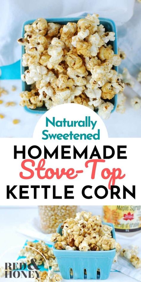 Healthy Kettle Corn Recipe, Microwave Kettle Corn, Homemade Stove, Homemade Kettle Corn, Kettle Corn Recipe, Kettle Corn Popcorn, Weekday Recipes, Stovetop Kettle, Meatless Recipes