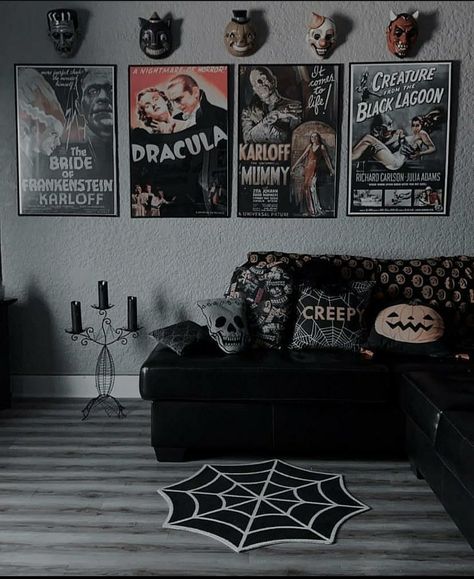 Vintage Halloween, Dracula's Brides, Goth Gifts, How To Impress, Goth Girl, Black Lagoon, A Living Room, Dracula, Gallery Wall