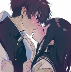 Untitled Couple Kissing, Manga Couple, Romantic Anime Couples, Anime Love Couple, Anime Couples Manga, Anime Kiss, Anime Couples Drawings, Cute Anime Pics, Anime Kawaii