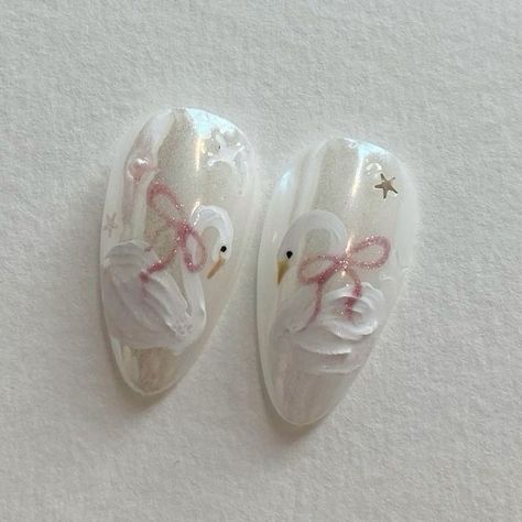 Ballet Nails, Bunny Nails, Milky Nails, Asian Nails, Pretty Gel Nails, Really Cute Nails, Soft Nails, Kawaii Nails, Pink Bows