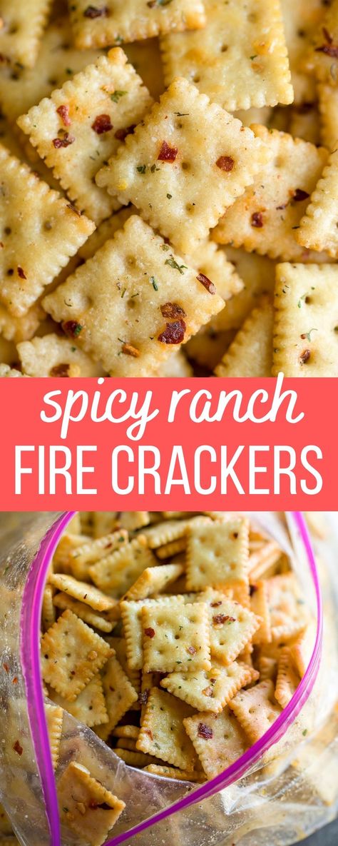 ranch seasoned saltine crackers Crackers With Seasoning, Ranch Saltine Cracker Recipes No Bake, Spicy Mini Saltine Crackers, Pioneer Woman Seasoned Crackers, Recipes That Use Saltine Crackers, Saltine Party Crackers, Saltine Recipes Snacks, Fire Cracker Recipe, Ranch Mini Saltines