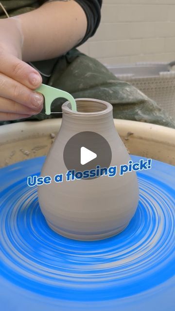 Amaranth Stoneware & Supplies on Instagram: "Here's a little trick Hope learned while in school! Sometimes, when your pin tool has rolled out of sight, having a little tool like a flossing pick comes in handy; Hope also frequently uses their wire for the same result.   Have you tried this before?  . . . #ceramicscanada #ceramic #ceramics #comedy #tip #tipoftheday #tipsandtricks #potteryclass #pottery #potterystudio #pot #potterytechniques #potteryhandmade" Pottery Trimming, Ceramic Sculpture Artists, Pottery Games, Sculpting Techniques, Sidewalk Chalk Paint, Tableware Ceramic, Pottery Projects, Ceramic Supplies, Ceramics Studio