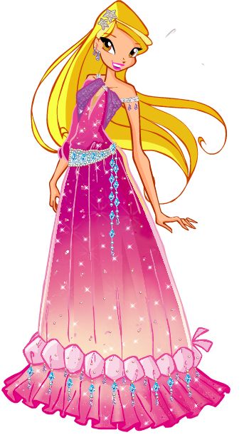 Stella Winx Club Ball Gowns Club Dresses Short, Fire Fairy, Klub Winx, Mikaela Hyakuya, Stella Dress, Bloom Winx Club, Cartoon Outfits, Cartoon Girl, Club Style