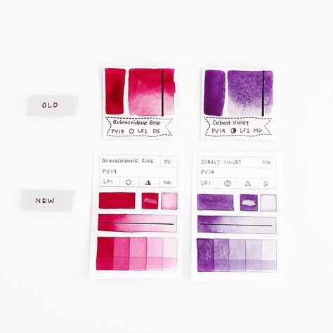 Watercolor Swatch Book, Watercolor Swatches, Basic Watercolor, Watercolor Supplies, Watercolor Subjects, Color Studies, Color Swatch, Color Swatches, Color Theory