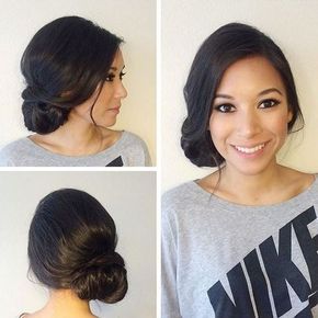 Bridesmaid Ponytail, Black Bridesmaids Hairstyles, Side Chignon, Bridesmaid Hair Side, Side Bun Hairstyles, Side Updo, Side Bun, Bridesmaid Hair Medium Length, Simple Bridesmaid Hair